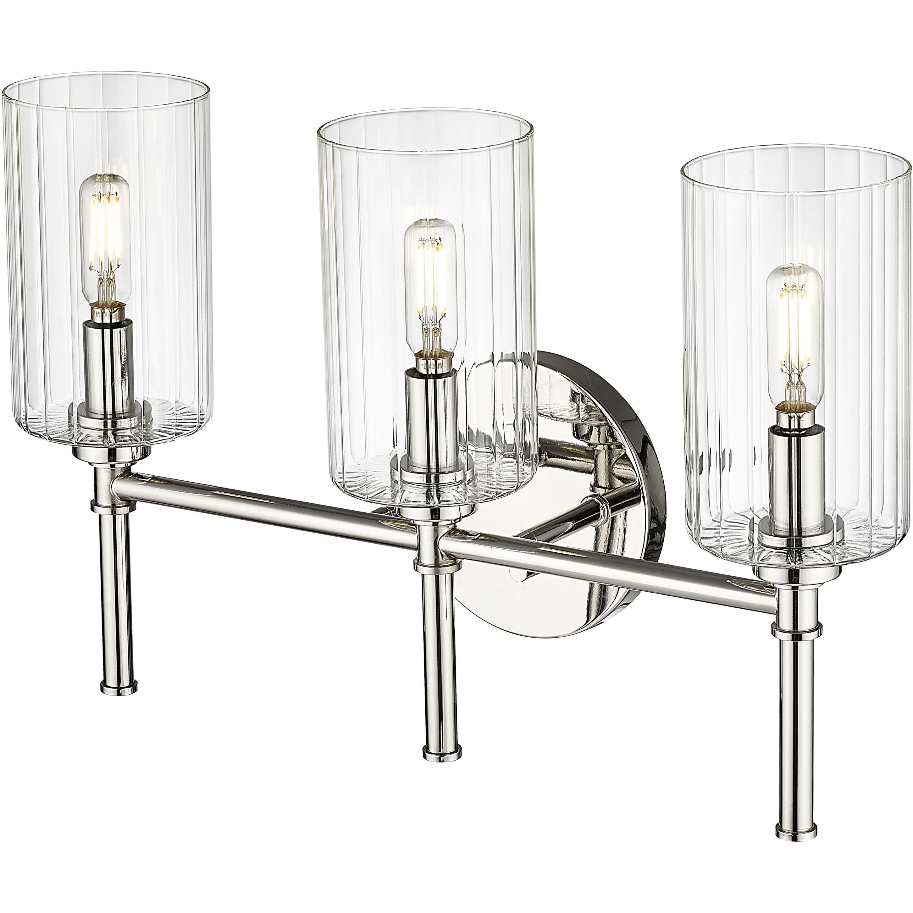 Chastine 3 Light 19 inch Polished Nickel Bathroom Vanity Light Wall Light